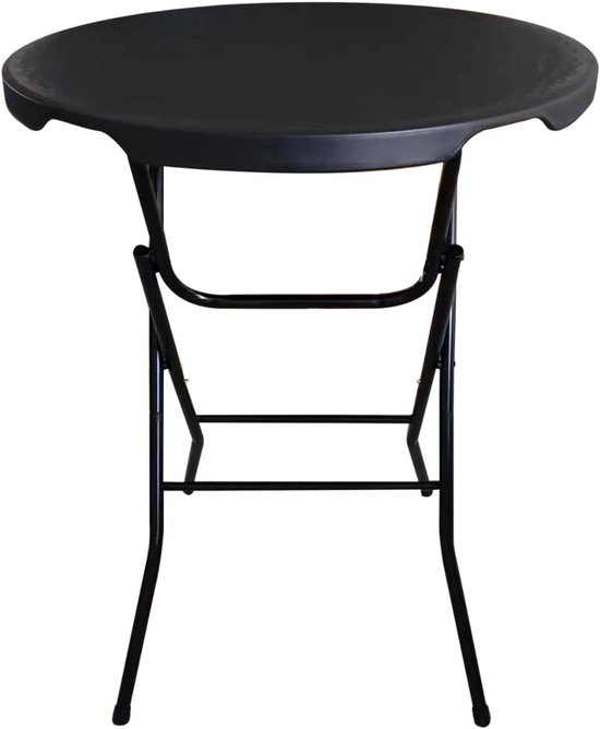 Bartafel - Staande tafel - Borrelen en eten - Stabiele metalen frame - 80x110cm - Zwart — afbeelding 5