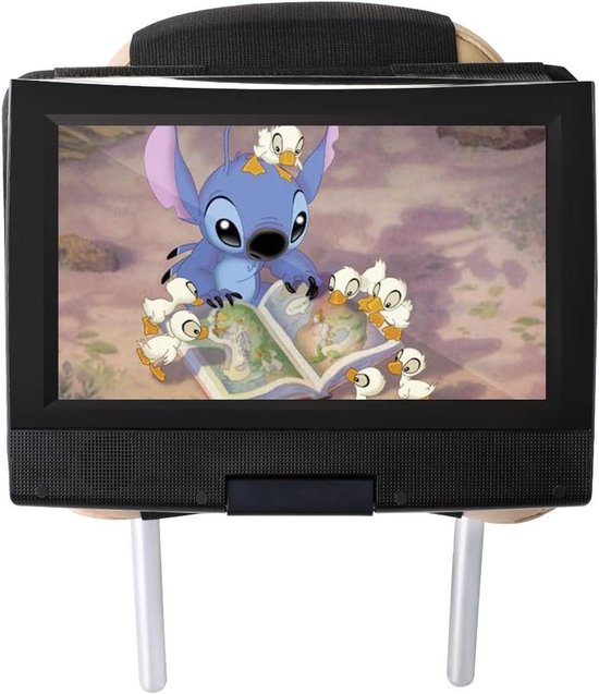 Hoofdsteun Houder - Auto DVD-speler - Handsfree Kijken - Verstelbare Riemen - 7-11 Inch - Zwart