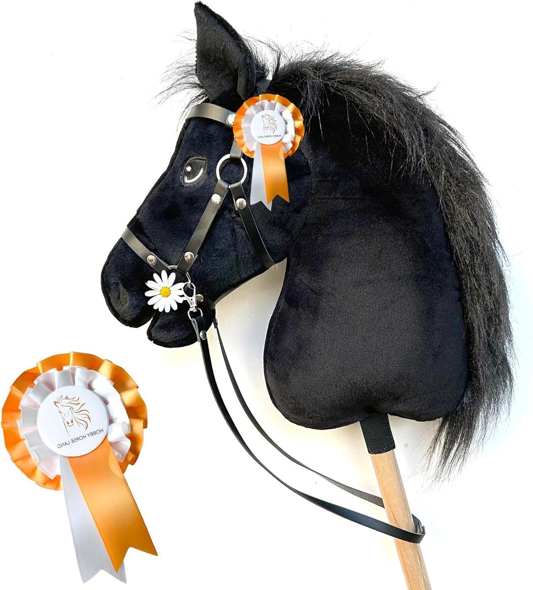 Hobby Paard - Zwart Paard - Paardrijden Spel - Compleet met Accessoires - 74 cm Hoog - Zwart