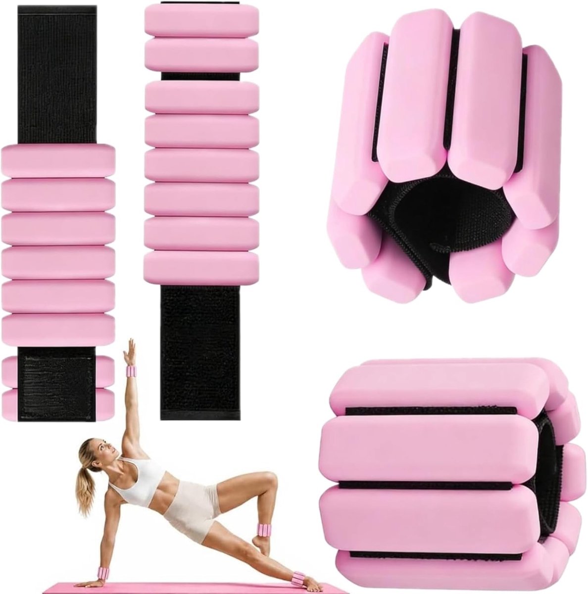 Verstelbare Gewichten voor Enkel en Pols - Ideaal voor Training, Yoga en Fitness - 32 x 7 cm