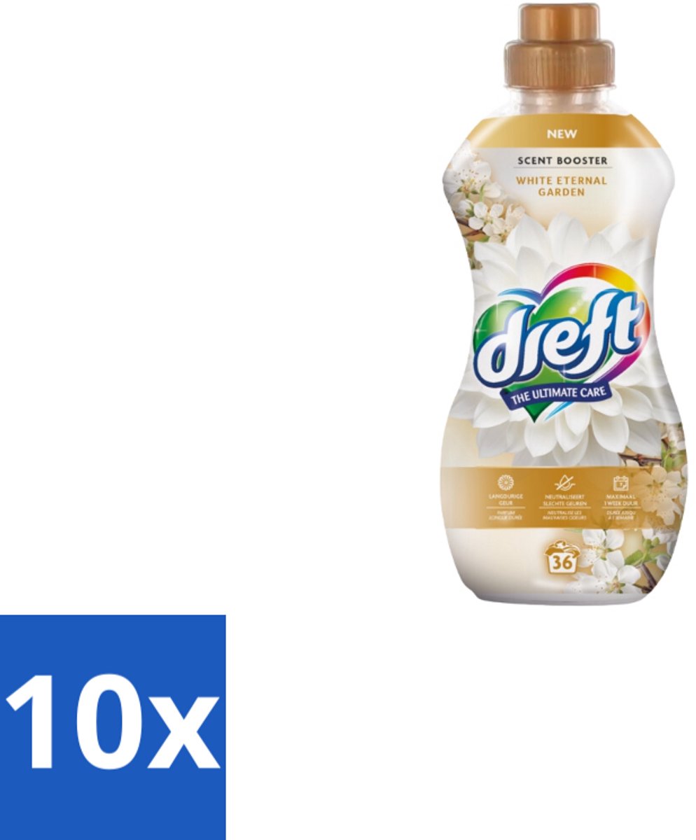 Dreft – White Eternal Garden – Vloeibare Geurbooster – 720 ml – 36 wasbeurten - Bulkverpakking - 10 stuks