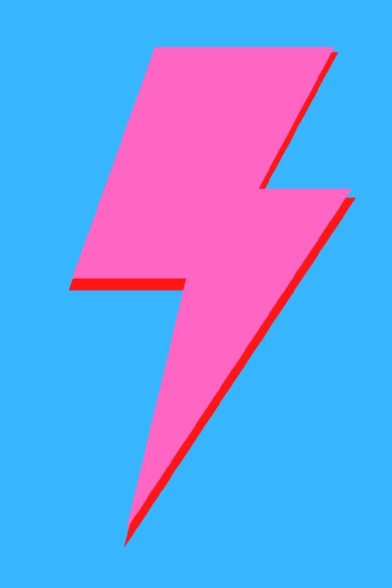 Blue and Pink Journal: Lined 80s Neon Retro Notebook with Lightning Bolt Design - ShopVlot