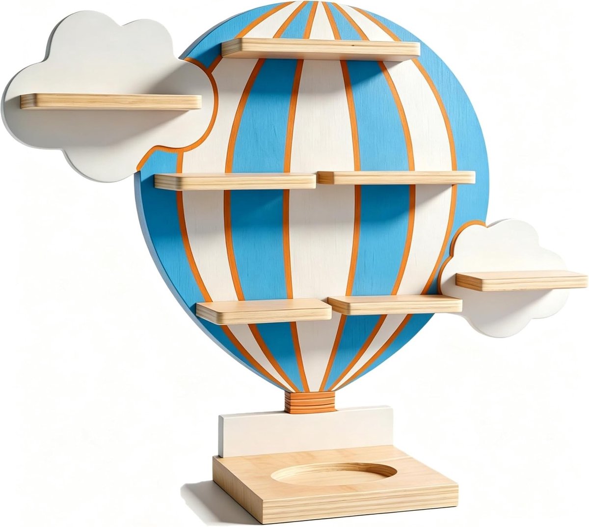 Magnetische Wandplank voor Toniebox en Tonie Figuren - Opbergrek voor Accessoires, Geschikt voor Starterset 1 en 2 (47 x 35 cm), Blauw