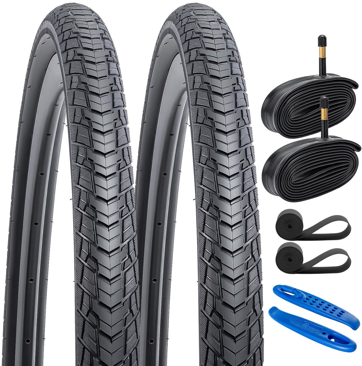 Elzusha - Set van 2 Robuuste 700C Fietstires met Binnenband