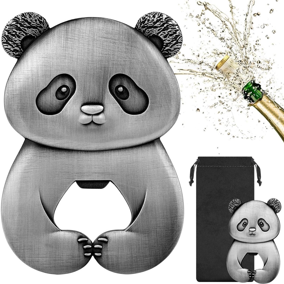 Elzusha - Schattige Panda Flesopener met Cadeauzak