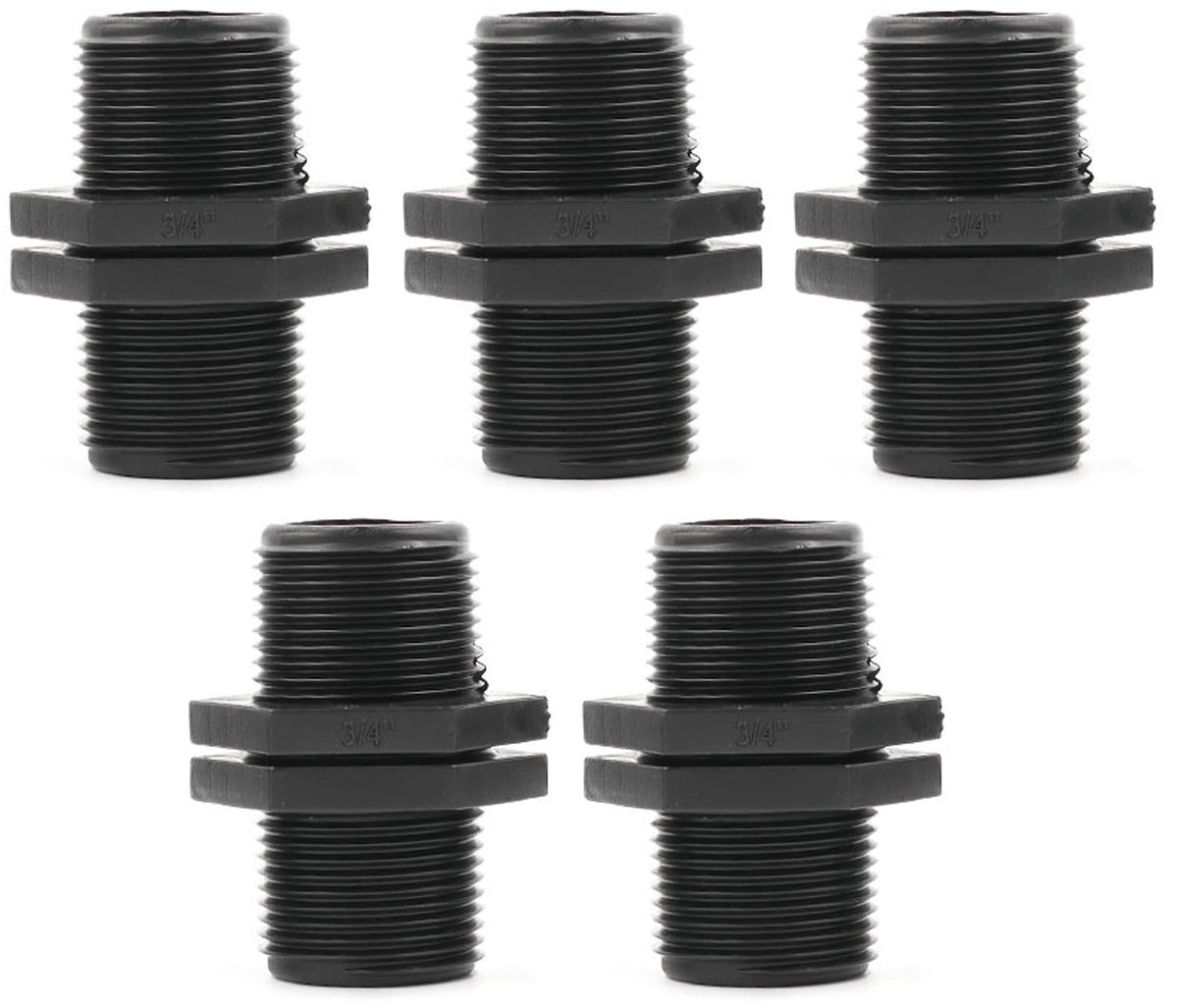 Elzusha - Set van 5 BSP Mannelijke Slangconnectoren 3/4"