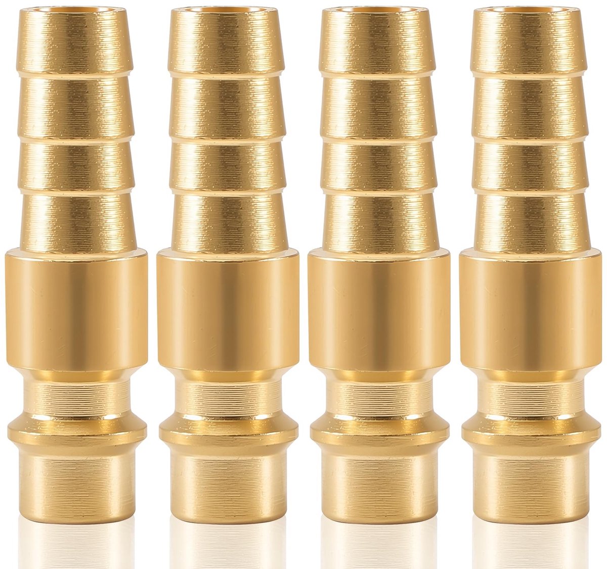 Elzusha - Set van 4 Compressed Air Couplers van Messing