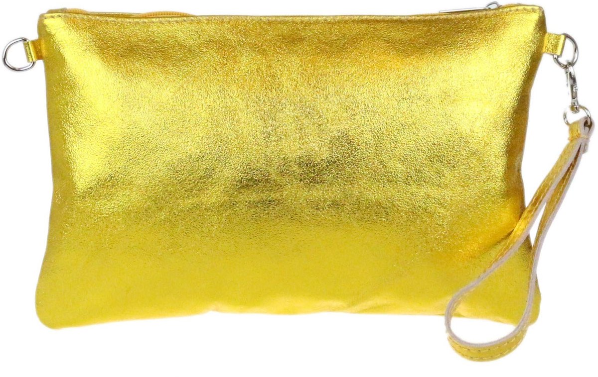 Elzusha - Italiaanse Metallic Leren Clutch Bag