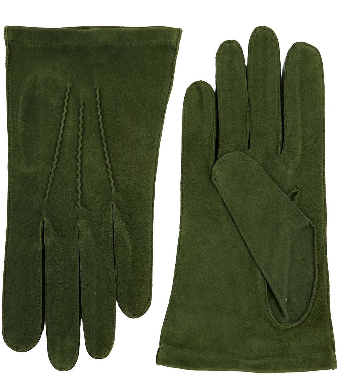 Laimböck Aprica - Ongevoerde suède heren handschoenen Color: Loden, Size: 9