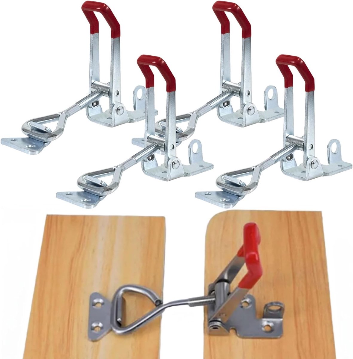 Verstelbare verticale knijpers voor knieën, 4 stuks, handgereedschap, metalen levers, stevige klemmen, multifunctionele klemoplossingen