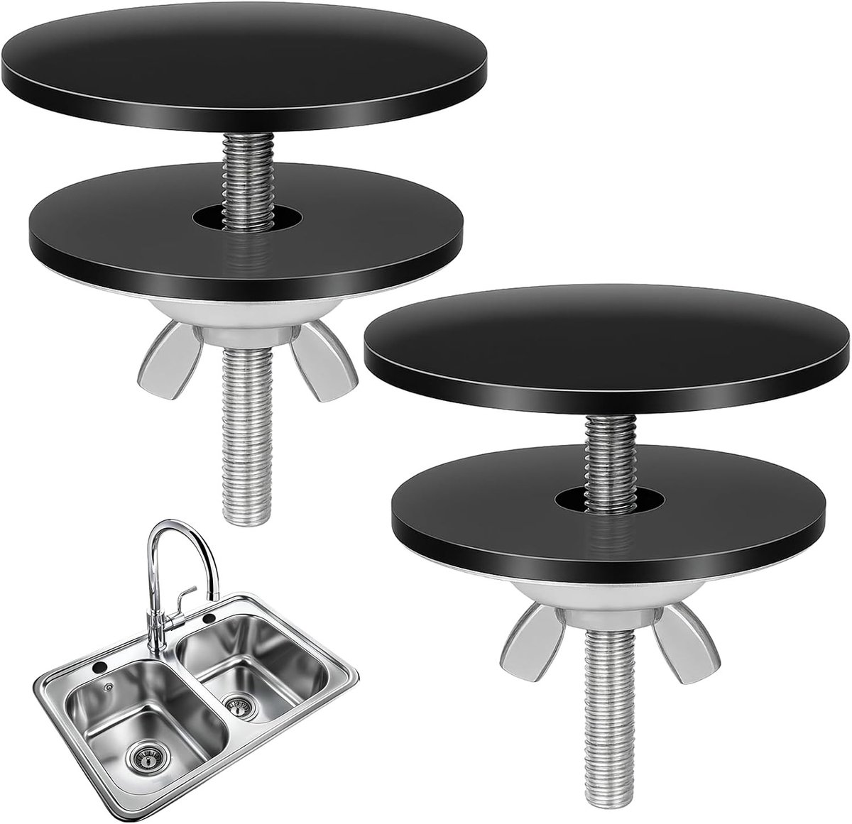 Water Tap Hole Deksel 50mm - RVS Afvoerplug voor Keuken en Badkamer, Lekvrije Sink Cover voor Gemakkelijk Gebruik