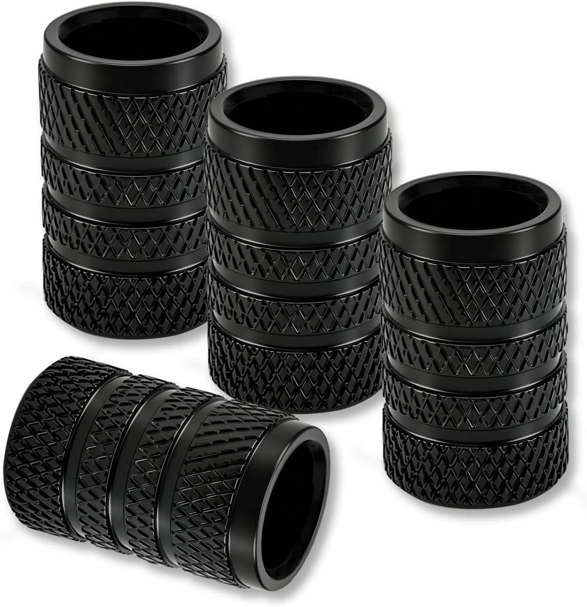 Set van 4 aluminium ventieldoppen voor Schrader ventielen - duurzame en stijlvolle bescherming