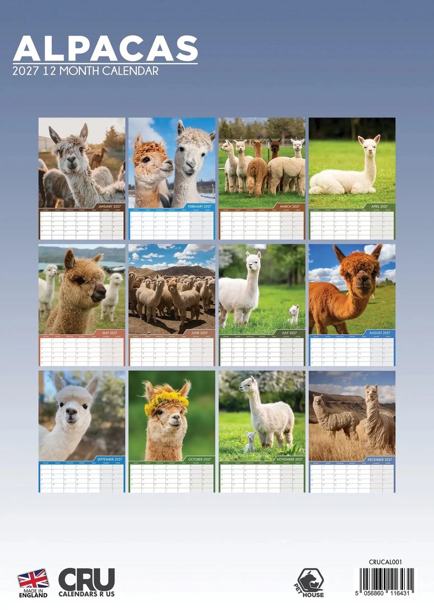Alpaca A3 Kalender 2027