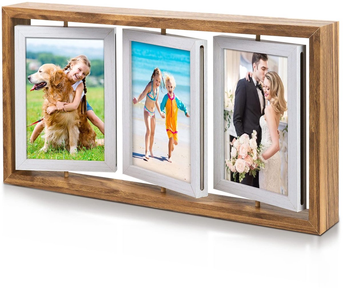 Elzusha - Rotating Fotolijst 10 x 15 cm - Collage voor 6 Foto's voor Familie en Vrienden