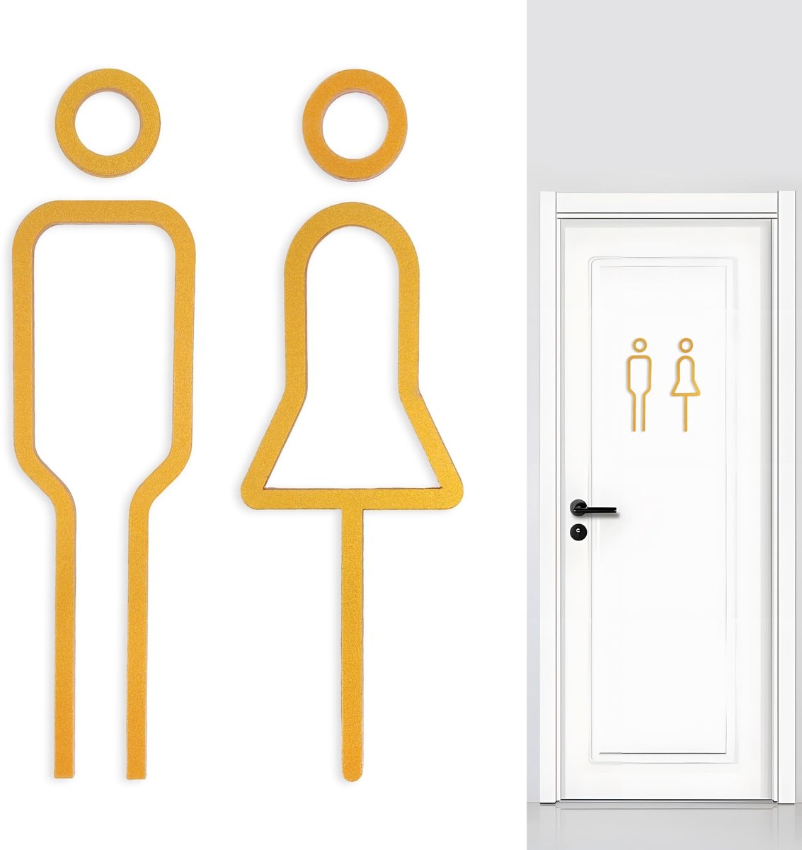 Elzusha - Moderne Zelfklevende Toiletschild voor Mannen en Vrouwen