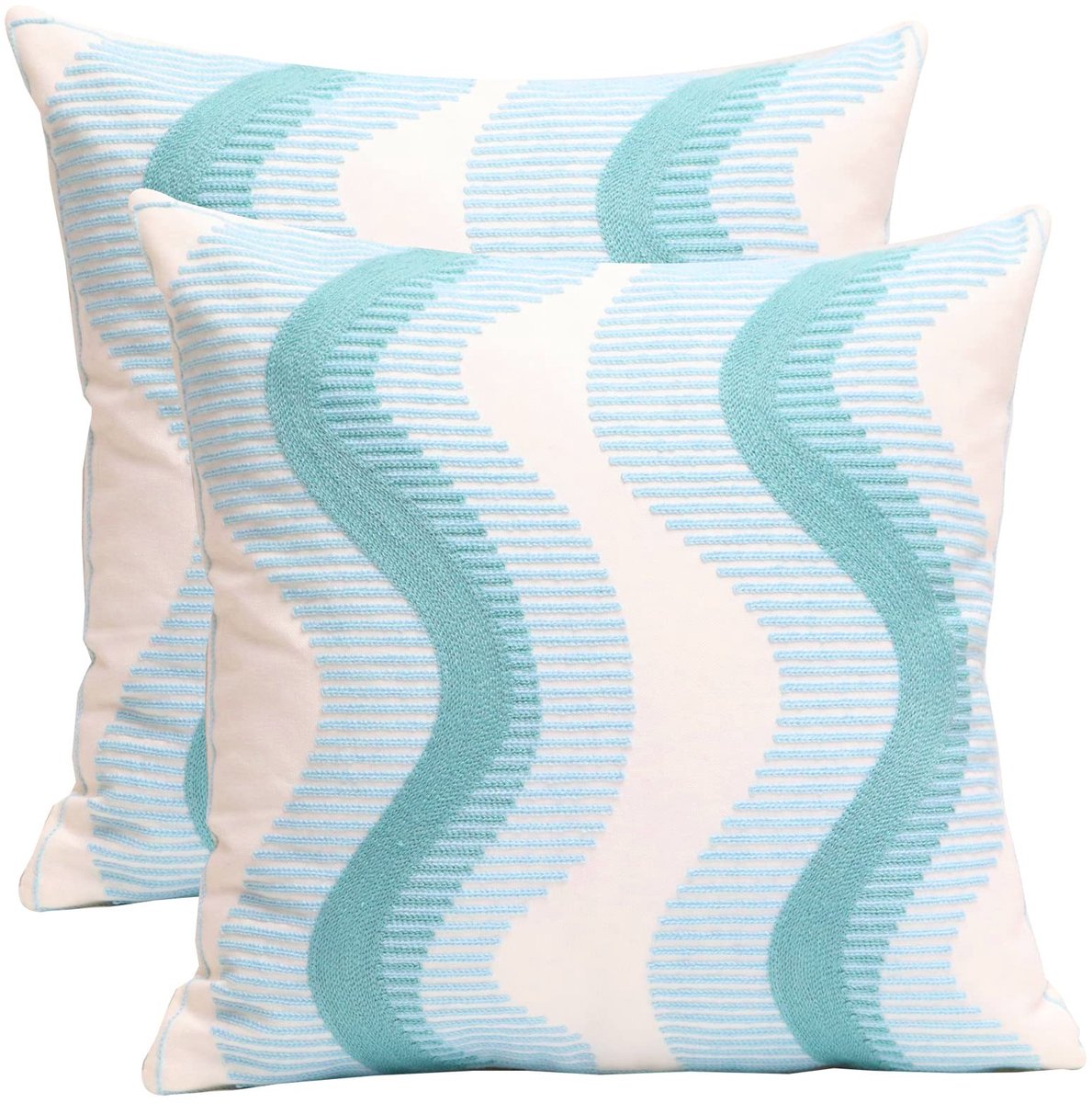 Elzusha - Set van 2 Decoratieve Kussenhoezen van Katoen 45x45 cm
