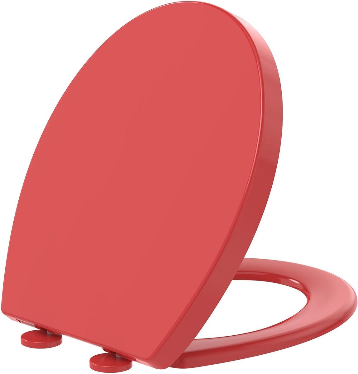 Toiletbril - WC bril - Badkamer Stijl - Softclose & Quick Release - 446 x 372 cm - Rood
