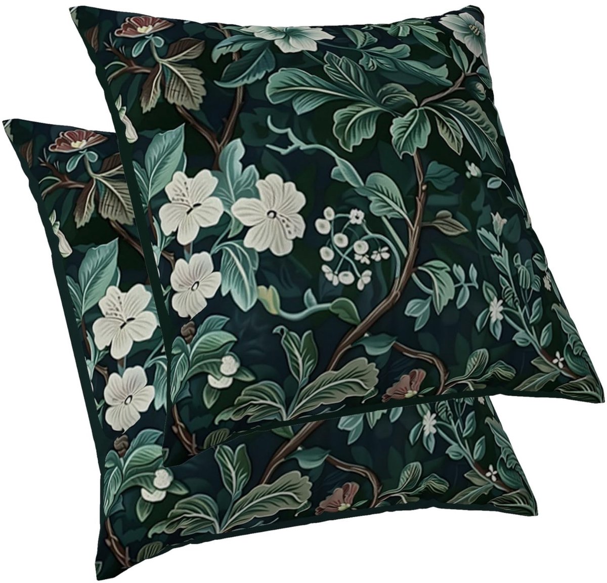Elzusha - Set van 2 Kussenhoezen 45 x 45 cm met Jungle Bloemen