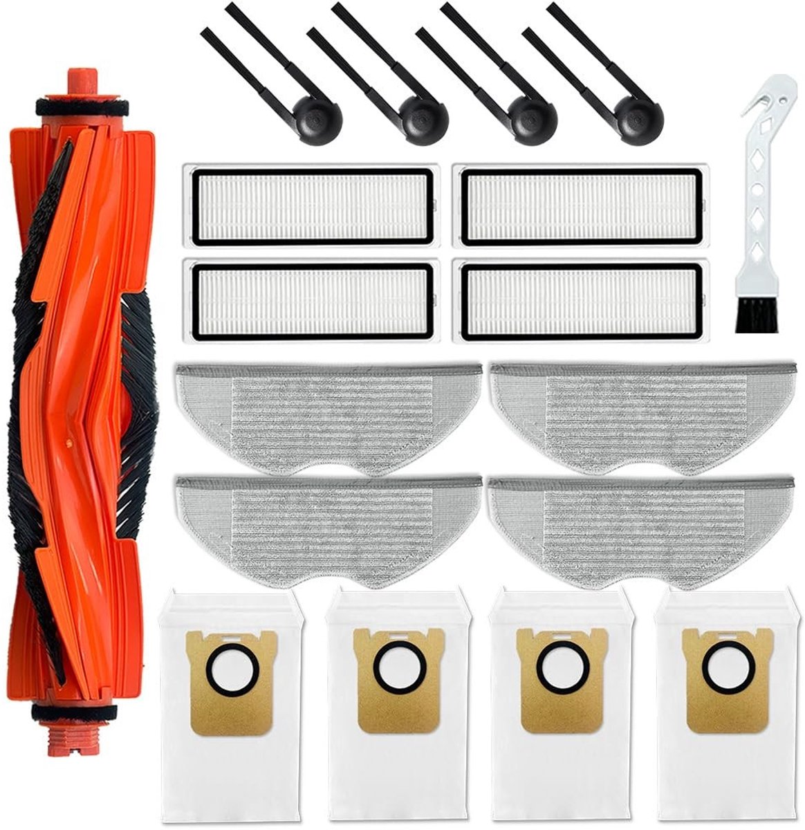 Elzusha - Accessoireset voor Xiaomi H40 Robotstofzuiger met 1 Hoofdborstel en 4 HEPA-filters