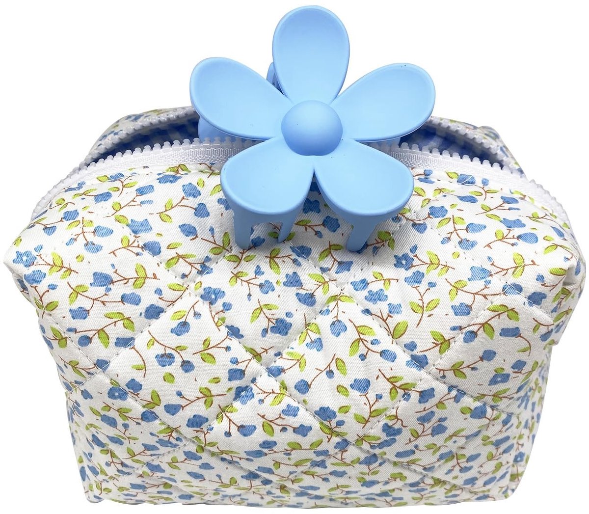 Elzusha - Elegante Gewatteerde Make-uptas met Bloemenpatroon