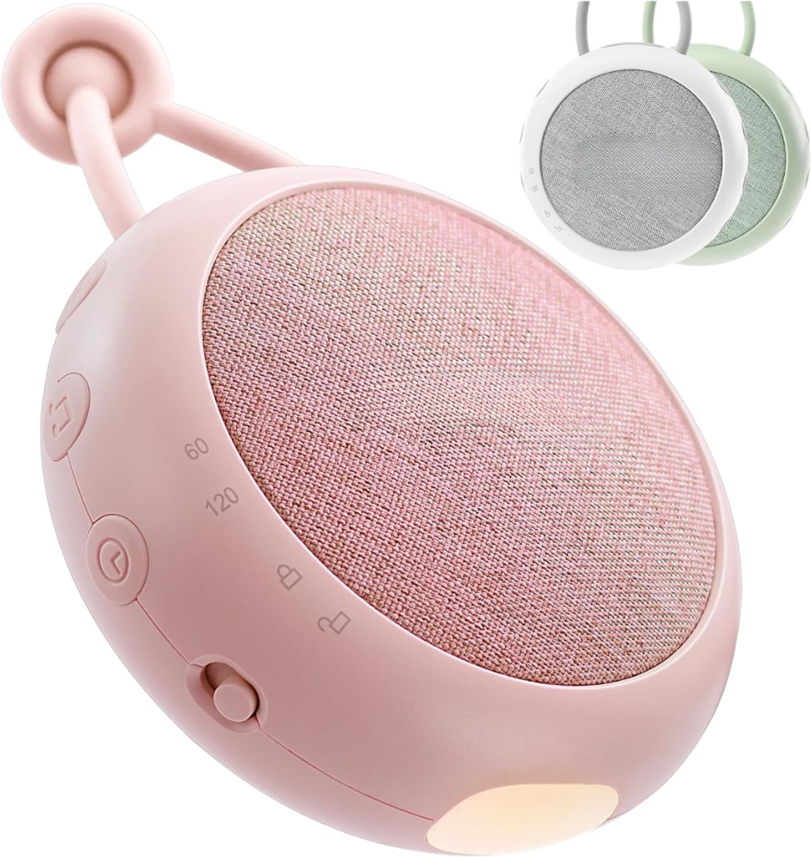 Verte White Noise Machine - Roze - Slaapliedje Voor Baby's - Nachtlampje En Witte Ruis Om Baby's Te Laten Slapen - 15 Geluiden - Oplaadbaar Via USB