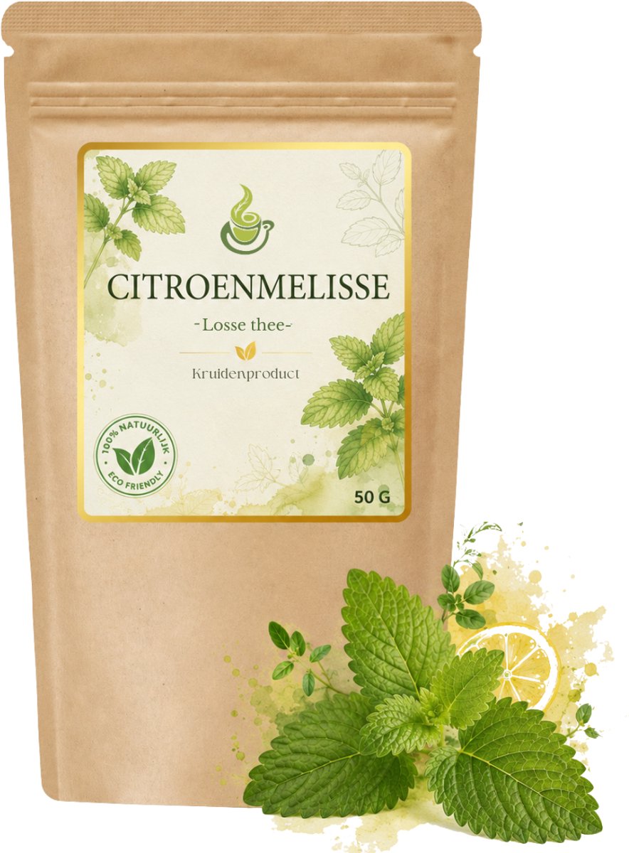 Mito gedroogd Citroenmelisse 50g – 100% Natuurlijk – Verfrissende Losse Kruidenthee – Citroensmaak