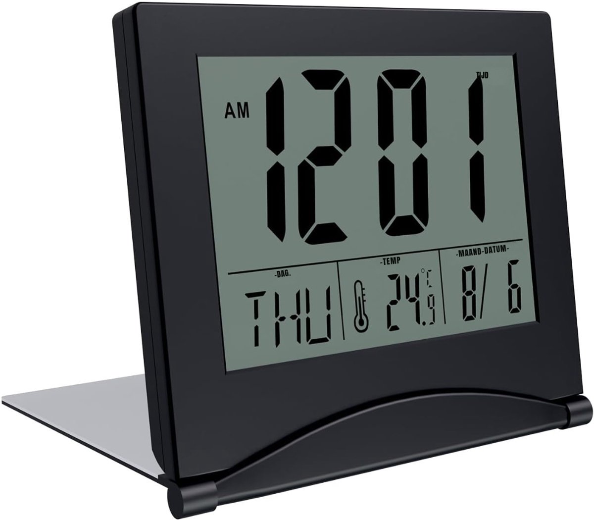 Allvia® Digitale wekker slaapkamer - wekker - digitale wekker - ‎Zwart - 4cm x 9cm x 7cm