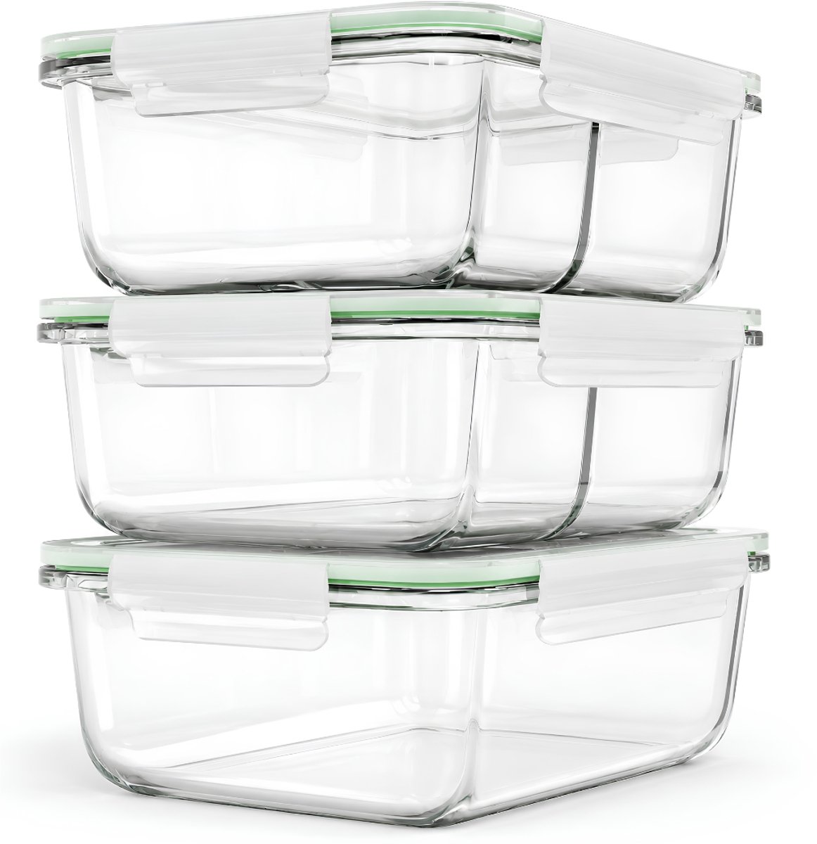 Lìon® Diepvriesbakjes - Magnetron Bakjes Met Deksel - Vershoudbakjes - Transparant - 21cm x 16cm x 7cm