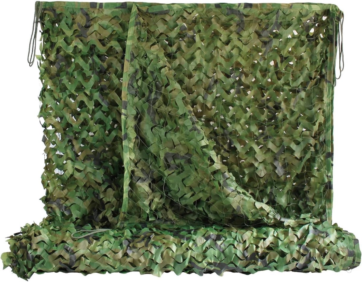 Camouflage Zonwerend Net – 400*500 Cm – Kan Gebruikt Worden Als Privacyscherm – Geschikt Voor Tuinen, Recreatie, Kamperen, Feesten, Bars, Jachtdecoratie, Enz. – Groen