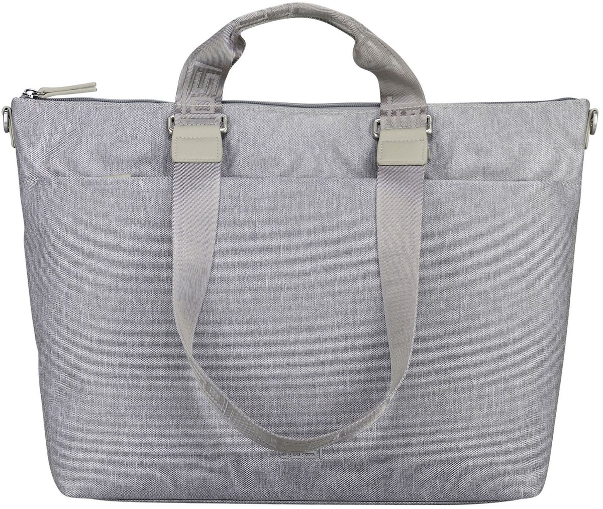 JOST business tas shopper met laptopvak Bergen Business Shopper Light Grey Lichtgrijs