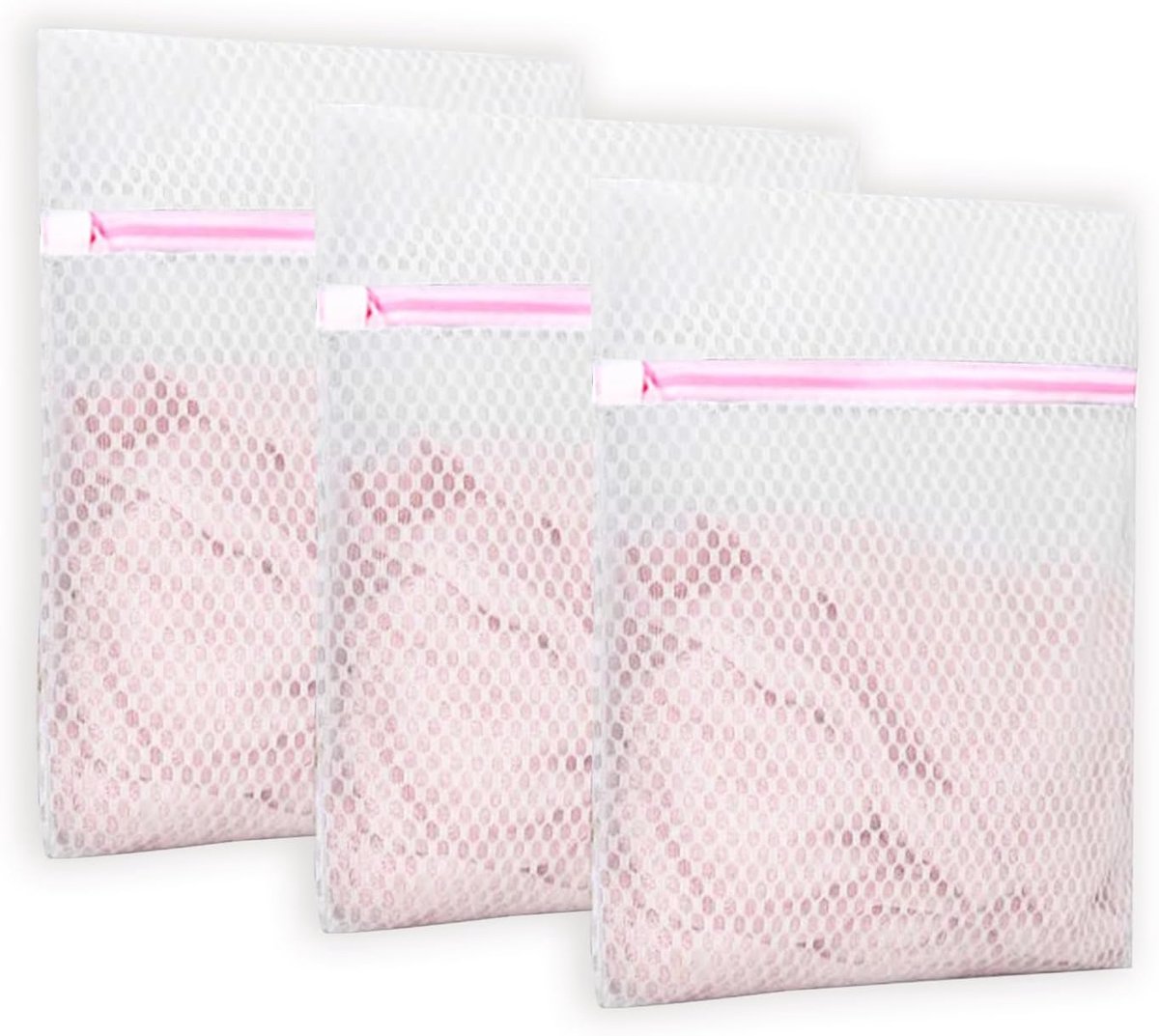 Waszakken met ritssluitingen, 30 cm x 40 cm herbruikbare mesh waszakken voor wasmachine, voor delicate blouse, kousen, ondergoed, beha, reisorganisator