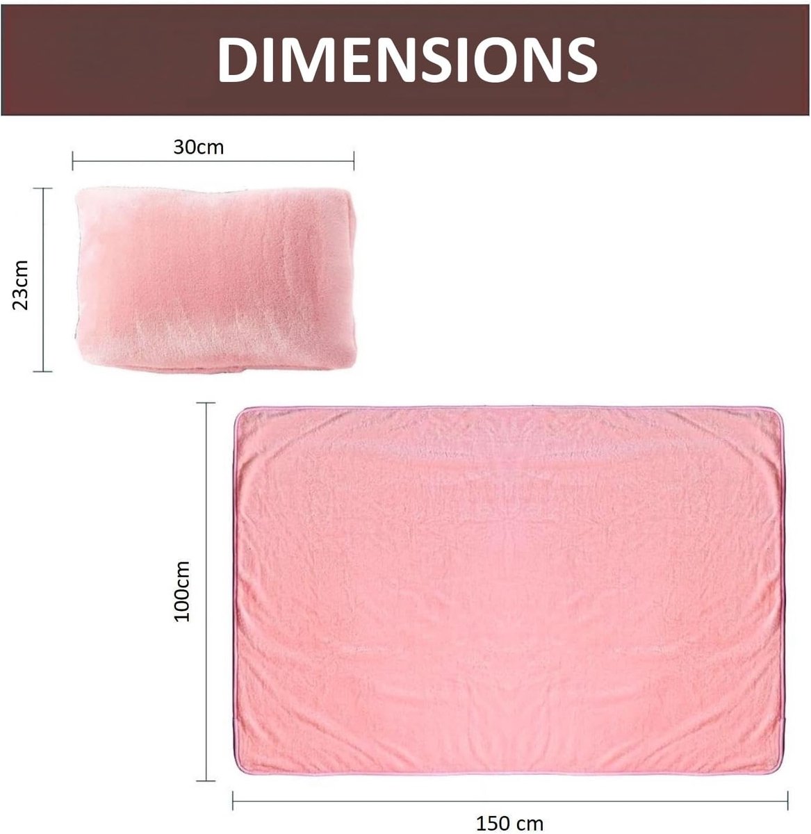 Reisdeken Deken, Reiskussen, Camping Auto Vliegtuig Gadgets Deken, Strandkussen, Schouderwarmer, Poncho Met Knopen, 3-In-1, Voor Vrouwen, Mannen En Kinderen (pink)