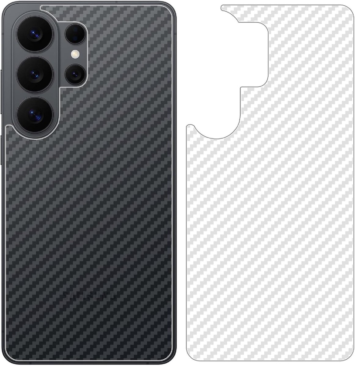 Achterzijdebescherming voor Samsung Galaxy S26 Ultra, 4 stuks, 0,1 mm, zacht, ultradun, bescherming aan de achterkant, antislip, vingerafdrukbescherming
