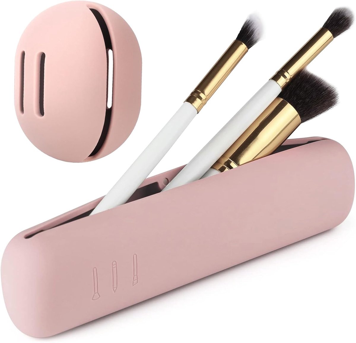 Make-uptas, draagbaar, make-uptas, make-upkwast, opslag, draagbare kwasten, cosmeticatas, voor reizen, thuis, organizer