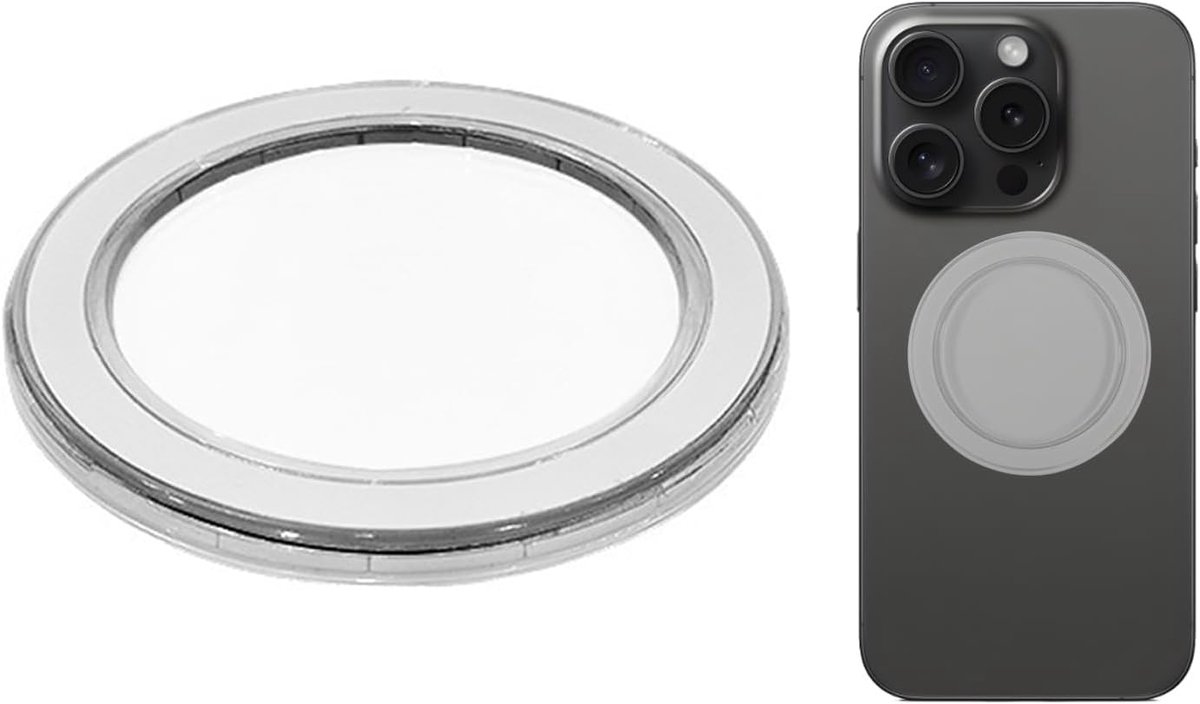 1 STUKS Magnetische basis compatibel met PopSocket-grepen, Transparante basis voor ring, Magnetische Popsocket, Kindle Popsocket, Verwijderbare basis voor houder/greep/telefoonhouder.