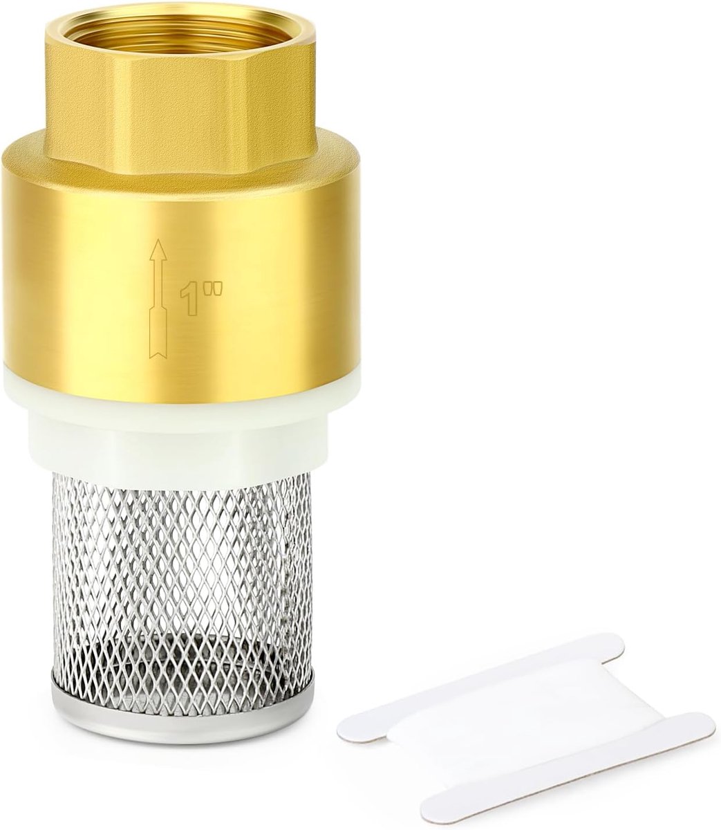 1 stuks messing voetklep met filter 1" binnendraad terugslagkleppen, voor waterpomp, irrigatie, industri毛le leidingsystemenGO-353S