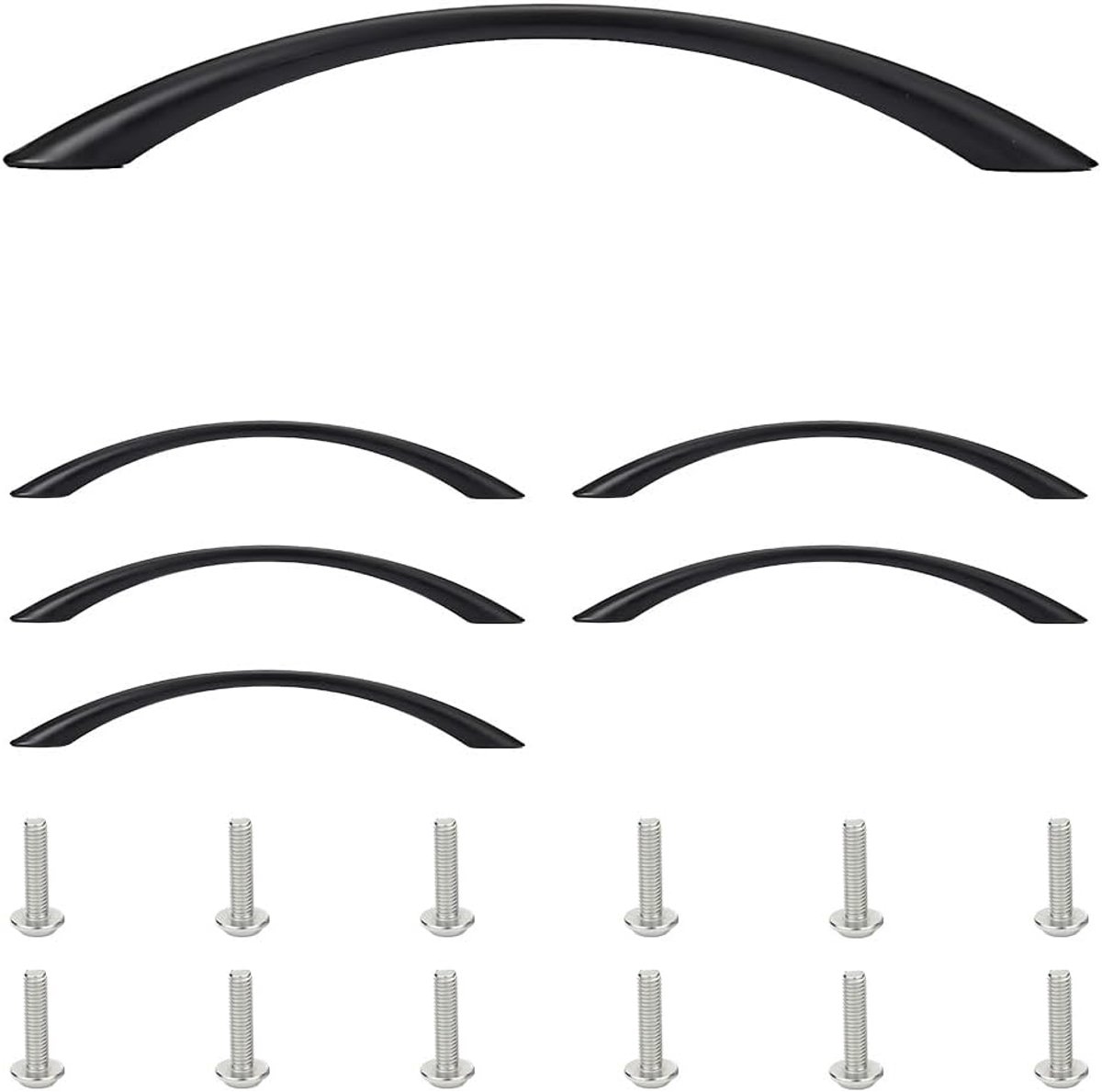6 Stuks meubelgrepen, ladegrepen, keukengrepen, grepen, meubelladegrepen, voor meubels, keuken, kasten, lades (afstand tussen gaten 128 mm)