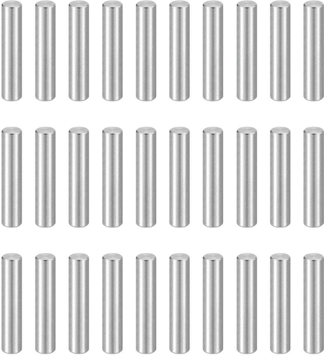 50 stuks pluggen M3 (3 mm) x 14 mm, 304 roestvrij staal, cilindrische plankpennen, stiftstang, bevestigingselementen voor metalen apparaten, houten meubels, doe-het-zelf montage, zilver