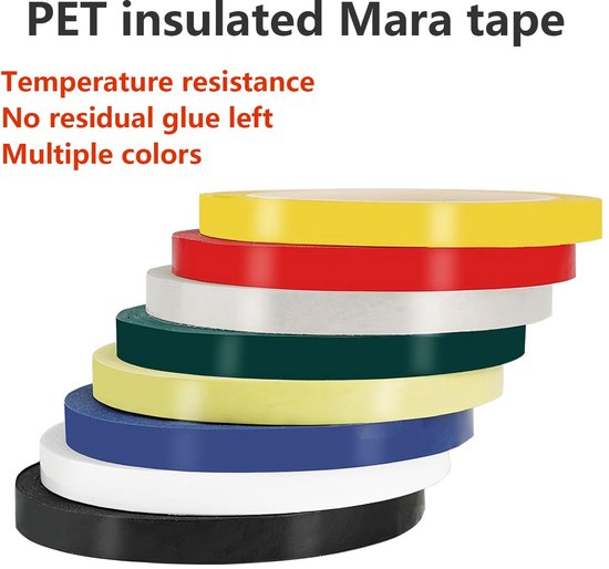 Isolatietape, 15 mm x 66 m Positioneringstape Mylar Tape, Zelfklevend Tape voor Whiteboard, Etiket, Decoratie, Transparant — afbeelding 4