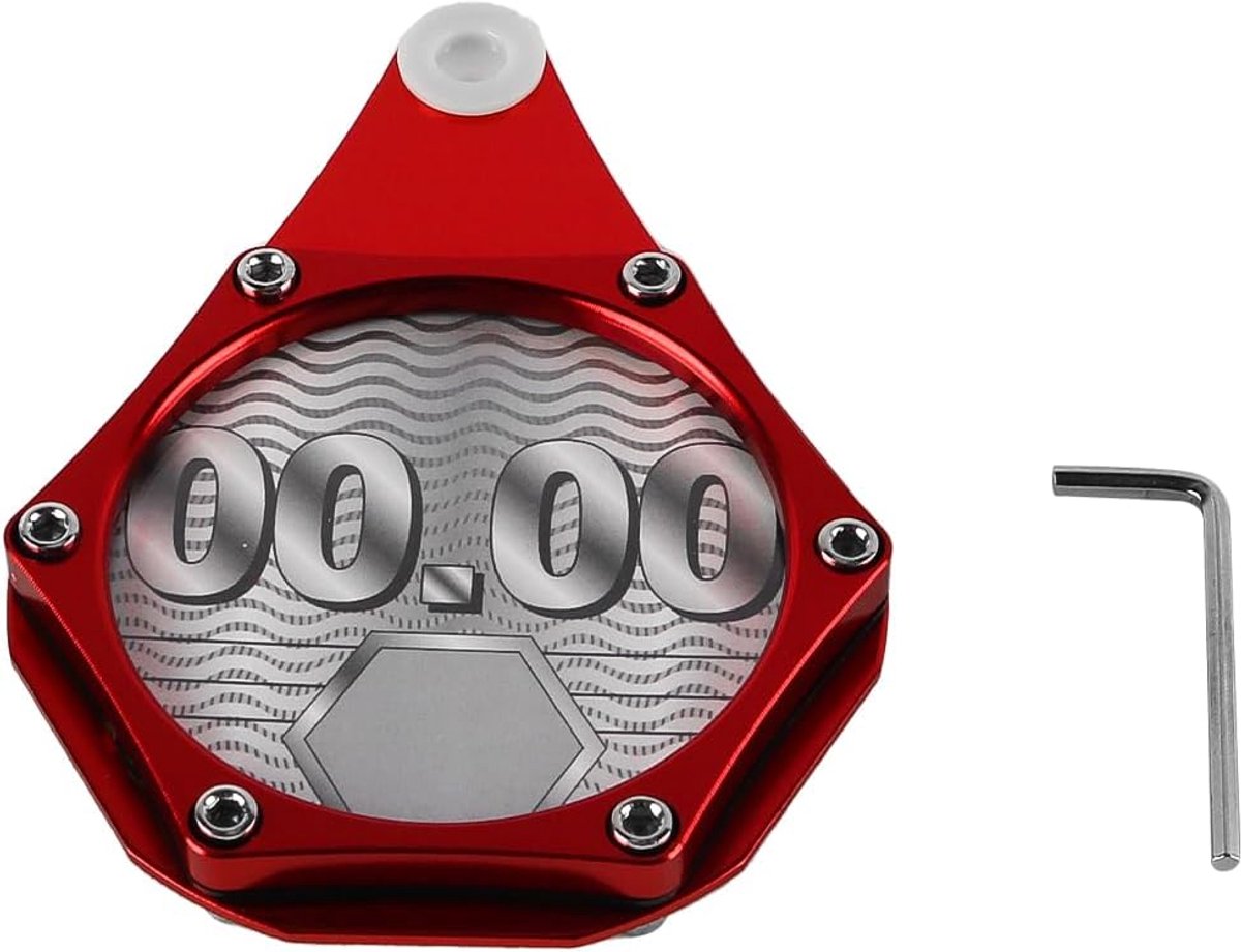 belastingplaathouder Motorfiets belastingplaathouder Waterdichte metalen legering motorfiets vergunninghouder voor scooter met inbussleutel (rood)