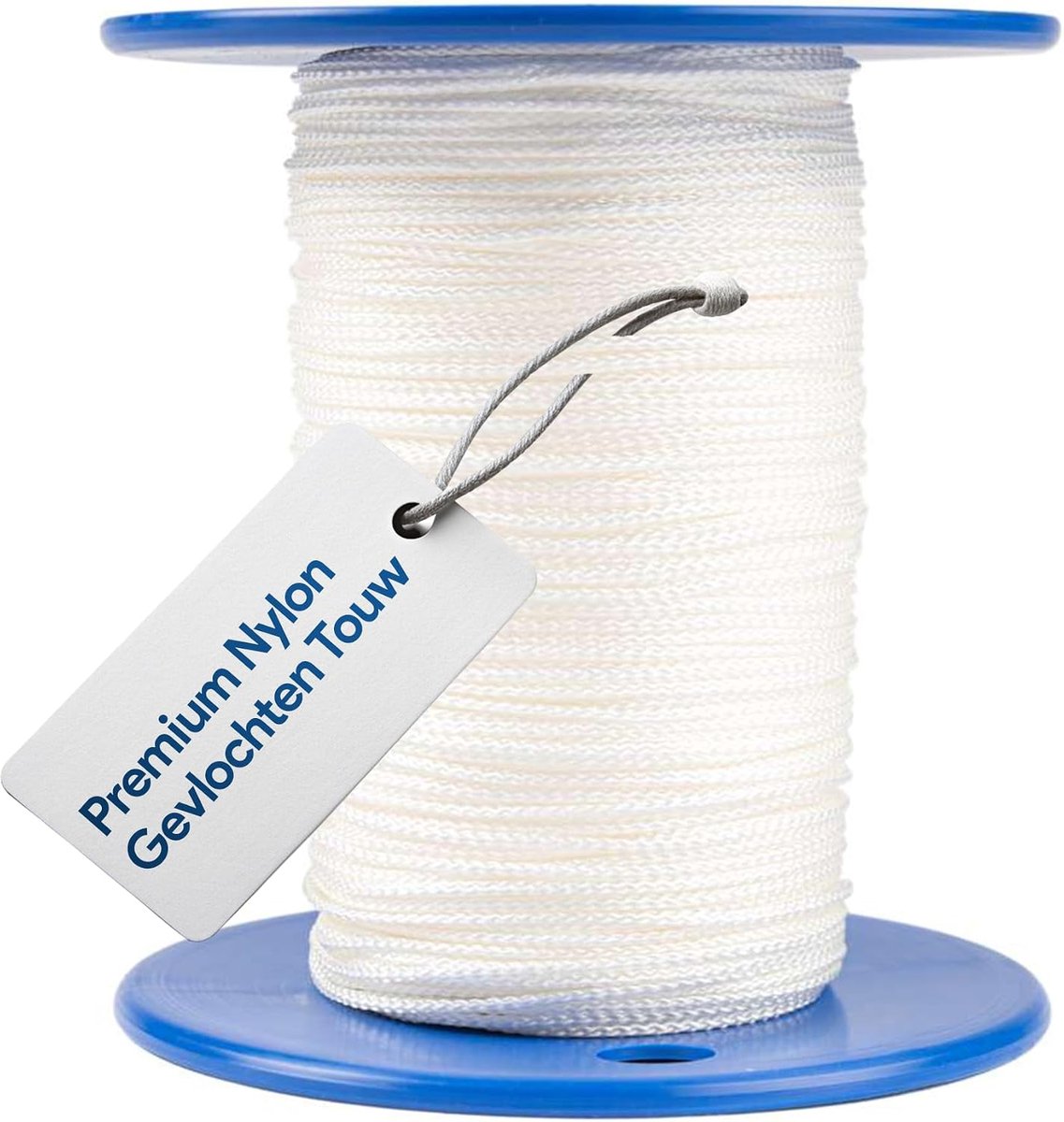 Touw Paracord 2mm Wit 100m – Gevlochten reepkoord zonder kern – Breekkracht 95kg – Stabiel koord voor kamperen & handwerk