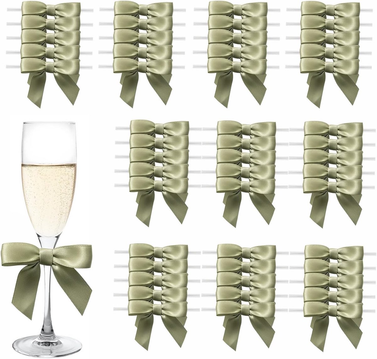 Strikken Kerstcadeau Strikken Kleine Strikken Cadeaudecoratie Voor Bruiloftenen Geschenkverpakkingen Mosgroen