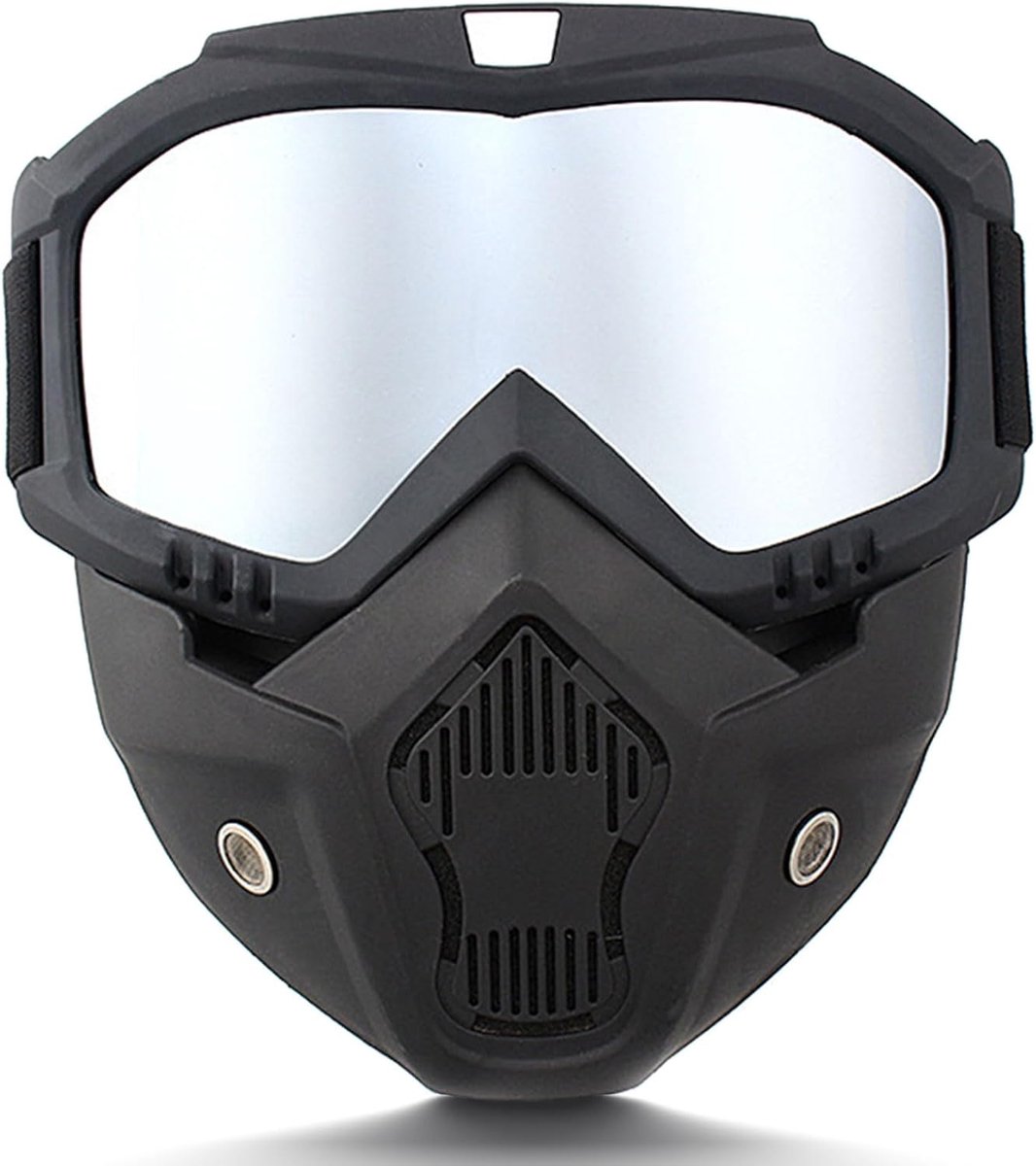 Motorbril Voor Brildragers,ESYFOR Motorhelm Rijbril Winddicht Mistbestendig Verwijderbaar Stof Bescherming Motor Masker Voor Fietsen, Off-Road Racen