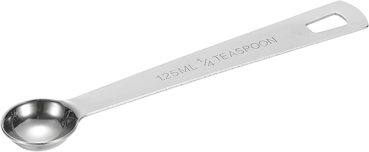1Pcs 1.25Ml Eetlepel Maatlepel, 1/4 Eetlepel Meten Lepel Rvs Individuele Maatregel Scooper Alleen Voor Gemalen Koffie Losse Thee Poeder