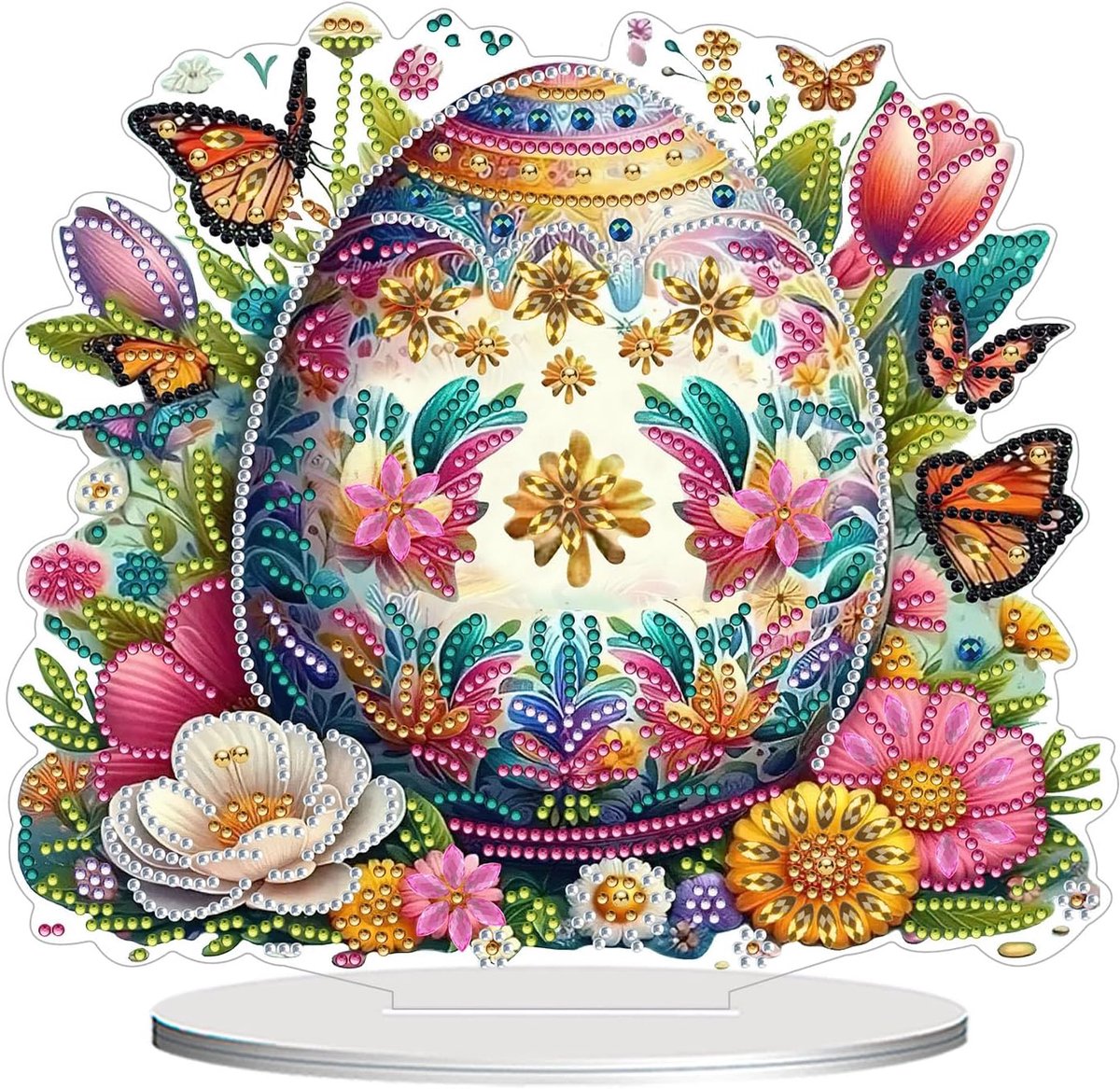 DIY 5D Diamond Painting Desktop Ornament, Diamond Painting Staander Paascadeau, A