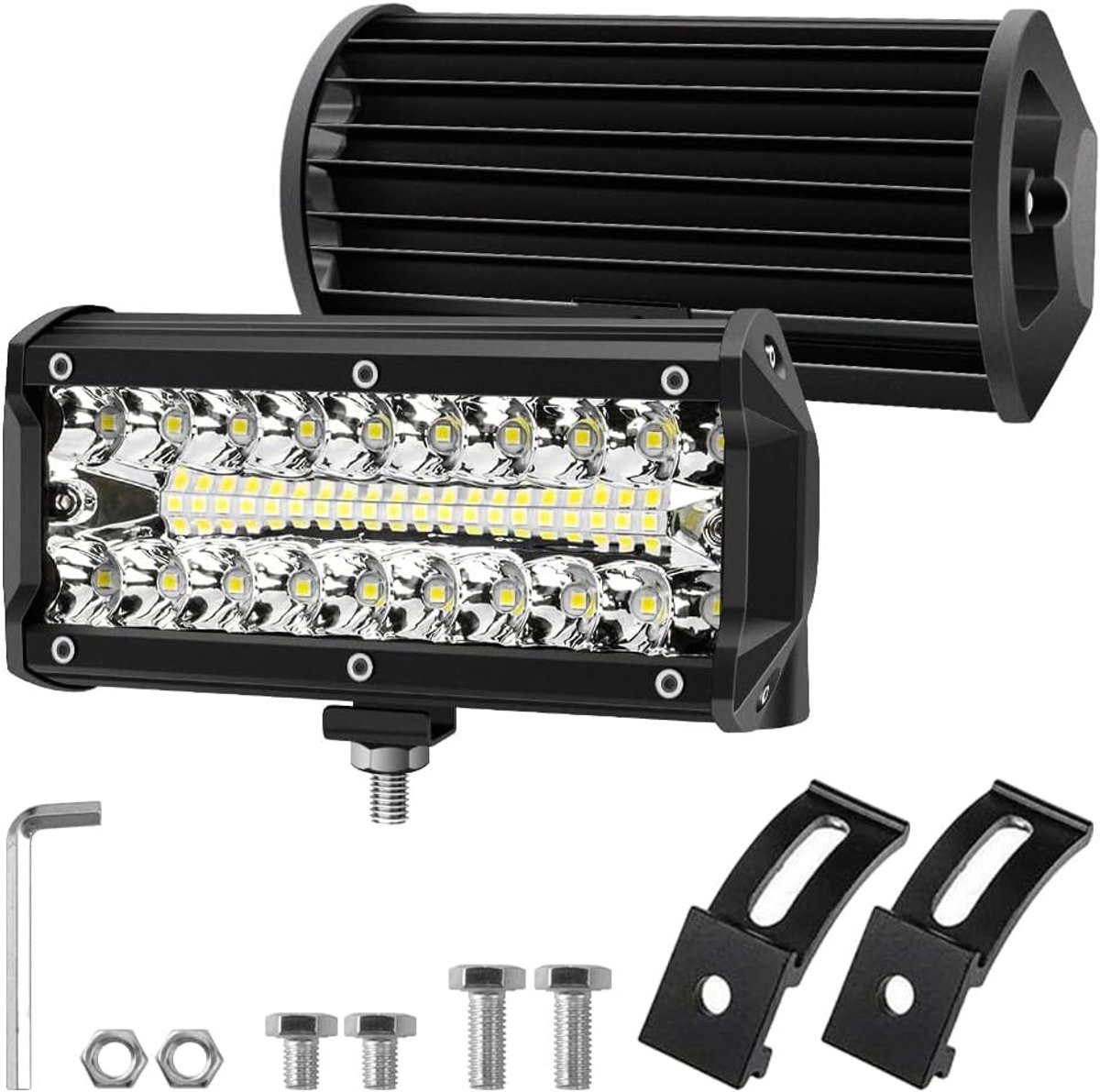 Werkverlichting set van 2 - 12 V 240 W - 2400 lm helder wit licht - ideaal voor voertuigen - SnelShoppen