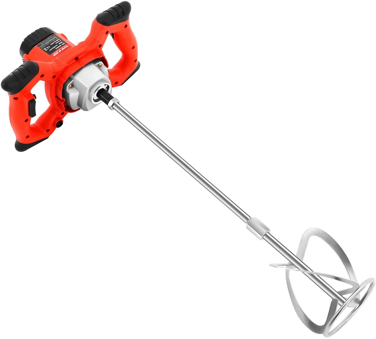 Seth Select Elektrische Betonmixer - 1500W – Mortelmixer - 6 Snelheden tot 930 RPM – Professionele Mengmachine - Handmixer - Rood