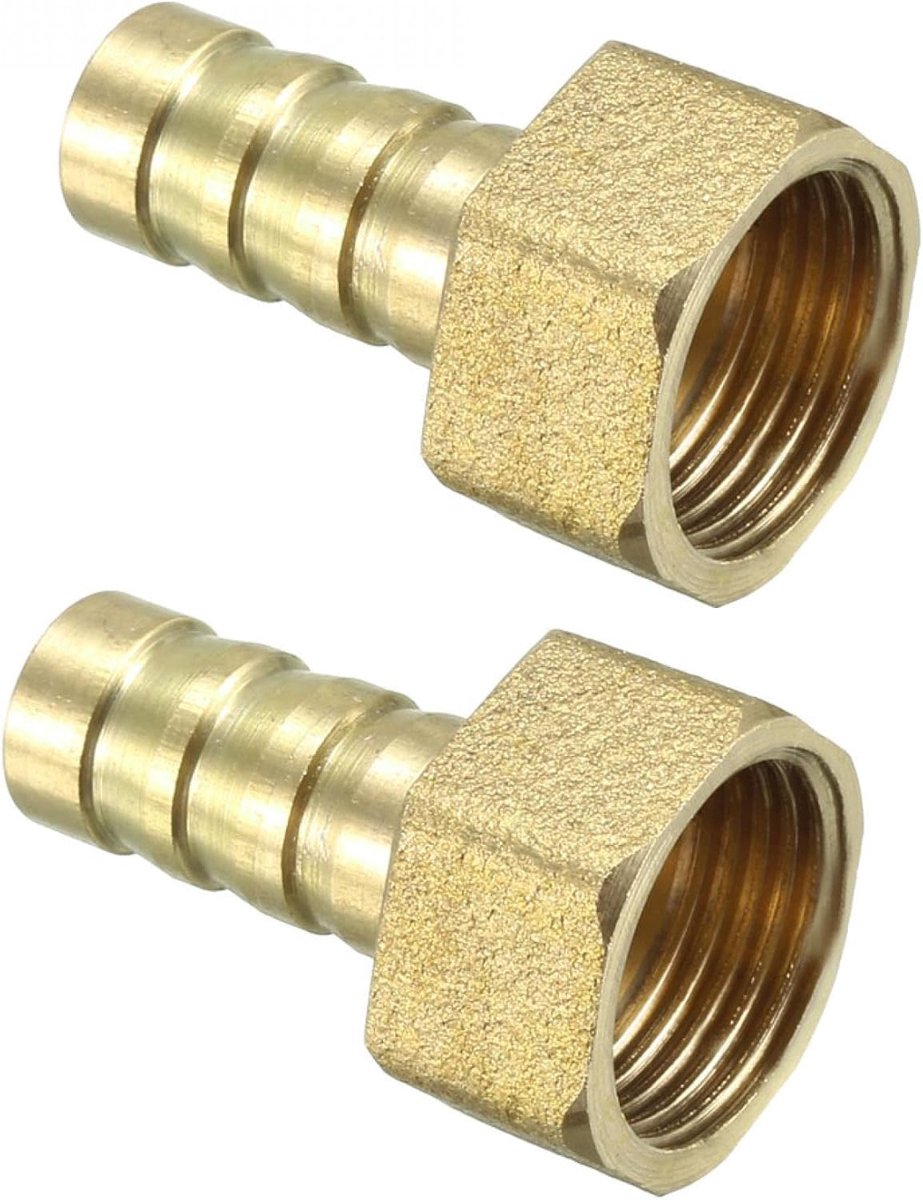 sourcing map messing tule slang aansluiting stekker adapter x 1/4 PT bus buis 6mm 10mm x 3/8 PT, 2 Pack