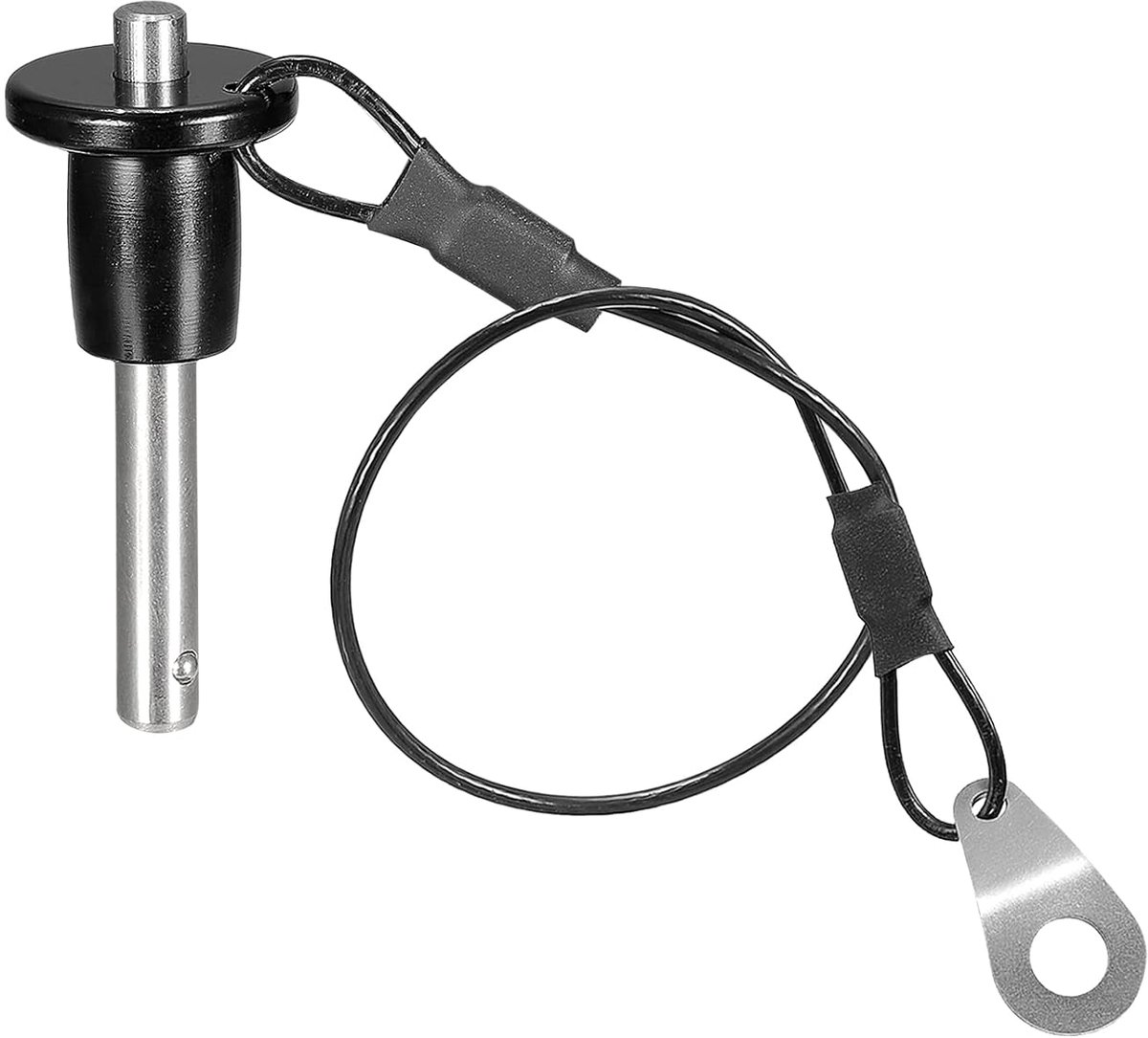 sourcing map Kogelslot, steeknaalden, 304 roestvrij staal, handgreep om te schuiven, snelspanner, met 24 cm kabel (6 mm-20 mm)
