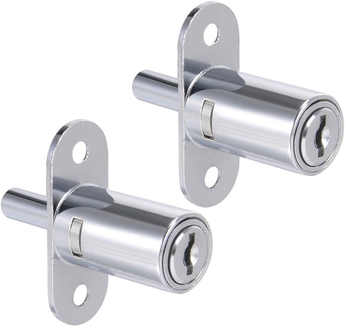 2x Kastsloten Gelijksluitend Hefboomsloten - Zinklegering - 19mm Diameter - Voor Kasten en Laden
